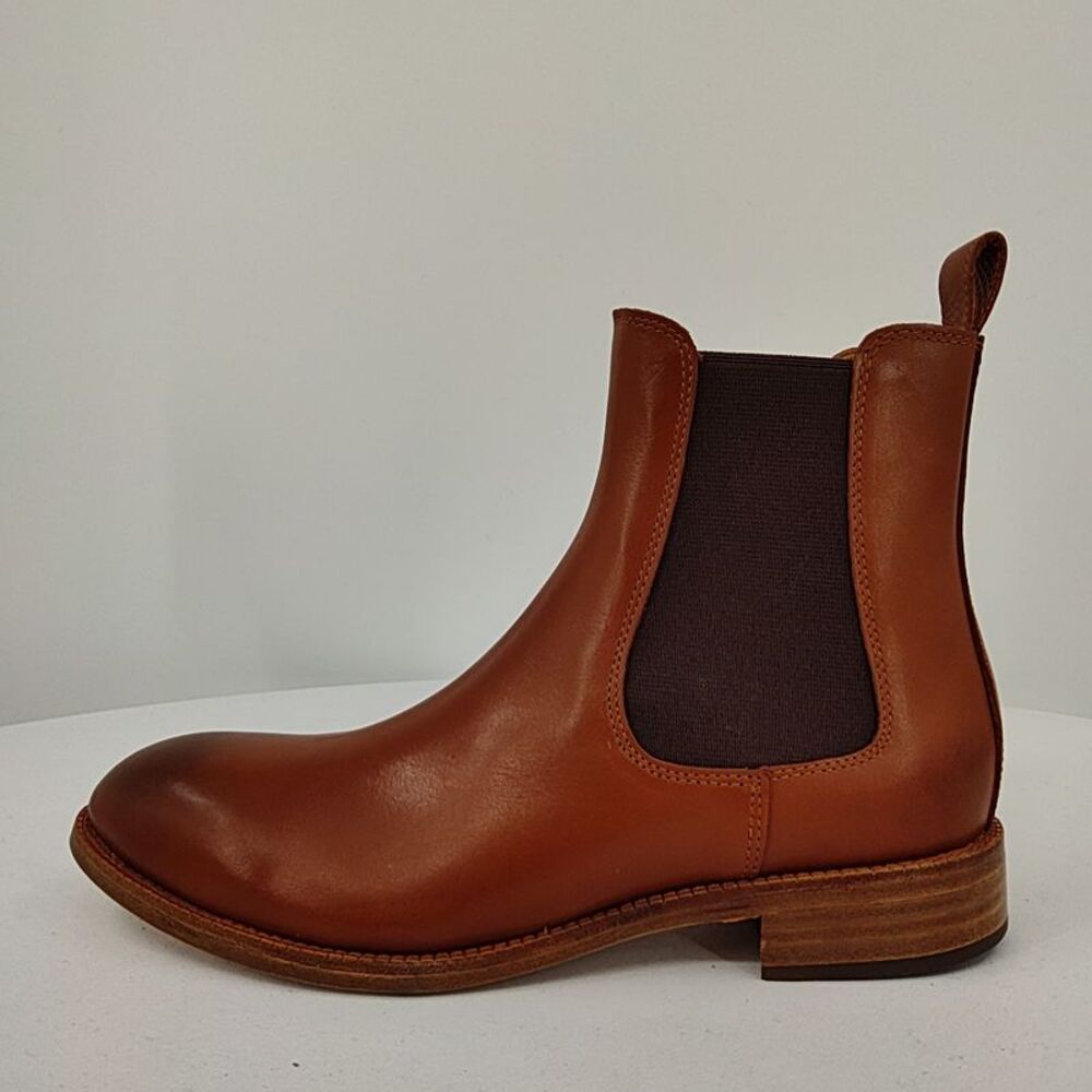 Quince Men Essential Leather Dress Chelsea Boot Chestnut Shoes 7